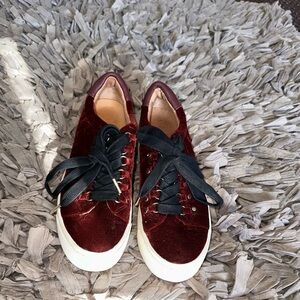 joie rosewood velvet handan platform sneakers